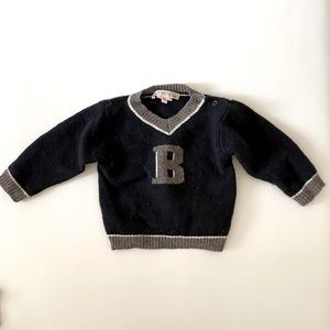 Bonpoint 🍒 Nacy & Gray Wool Sweater